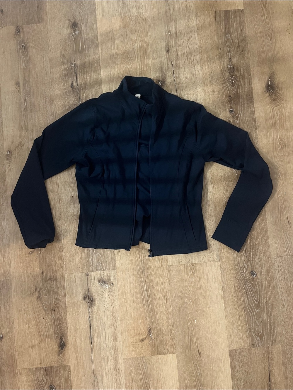 90 Degree By Reflex Navy Zip-Front Stand Collar Jacket